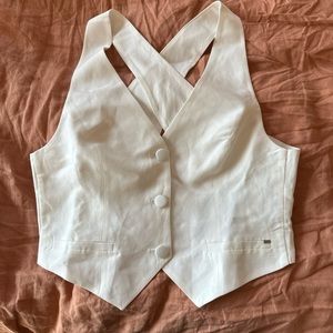 NWOT White waistcoat / vest by All Saints. Size 6.